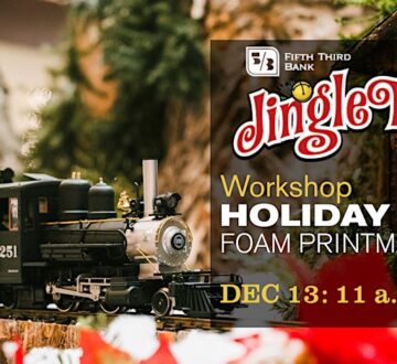 Jingle Rails Holiday Card Foam Printmaking Workshop