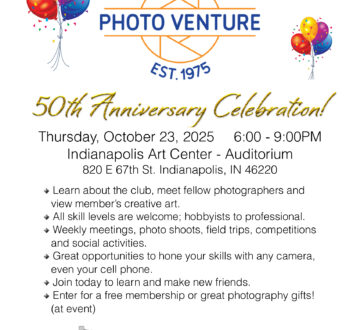 Photo Venture Camera Club 50th Anniversary Celebration in Indianapolis Arts Center