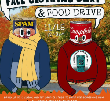 Fall Clothing Swap + Food Drive