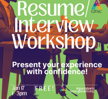 Professional Development: Artist Resume/Interview Workshop